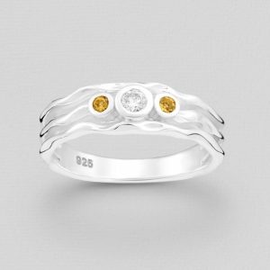 Srebrni prsten citrin