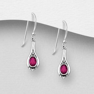 Srebrne naušnice rodolit