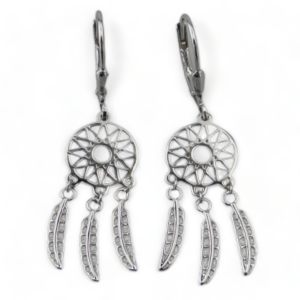 Srebrne naušnice dreamcatcher