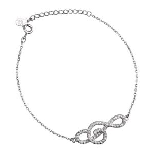 Srebrna narukvica violinski ključ