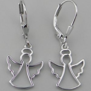 Srebrne naušnice anđeo