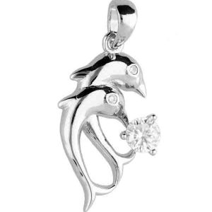 Srebrni privjesak dupini