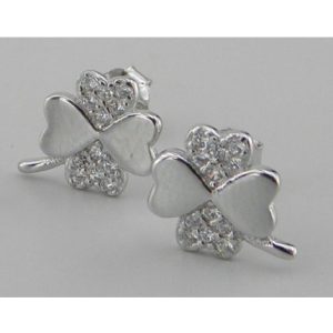 Srebrne naušnice djetelina