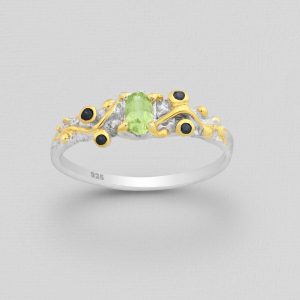 Srebrni prsten peridot