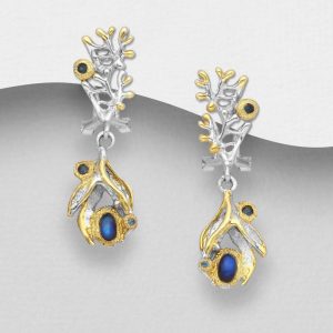 Srebrne naušnice spektrolit