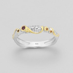 Srebrni prsten rodolit