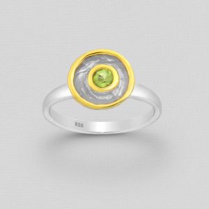Srebrni prsten peridot