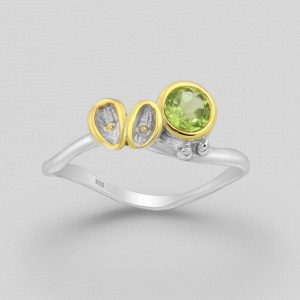 Srebrni prsten peridot