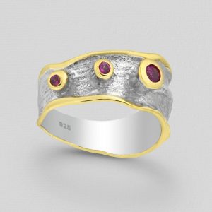 Srebrni prsten rodolit