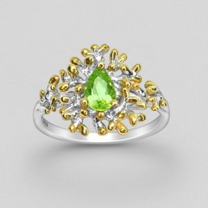 Srebrni prsten peridot