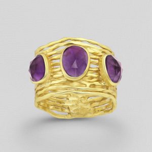 Srebrni prsten ametist