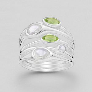 Srebrni prsten peridot