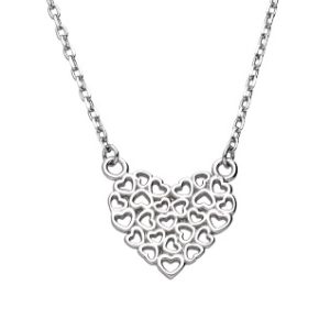 Srebrna ogrlica srce