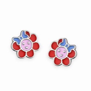 Srebrne naušnice cvijet