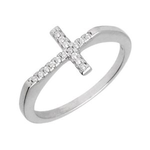 Srebrni prsten križ