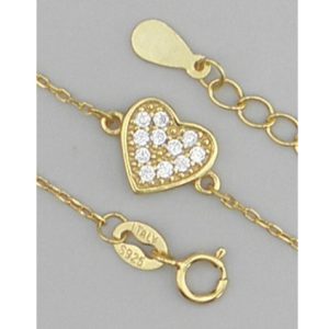 Srebrna narukvica srce