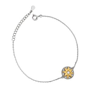 Srebrna narukvica ruža vjetrova