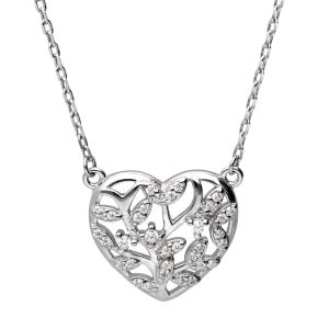 Srebrna ogrlica srce