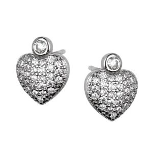 Srebrne naušnice srca