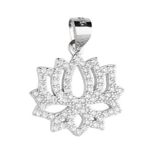 Srebrni privjesak lotosov cvijet