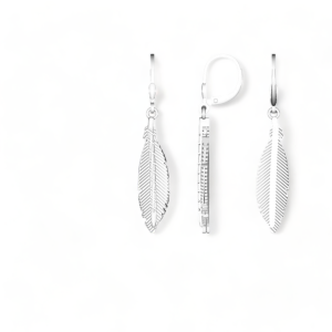 Srebrne naušnice pero