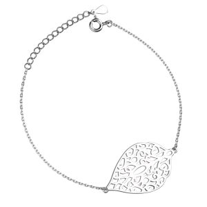 Srebrna narukvica list