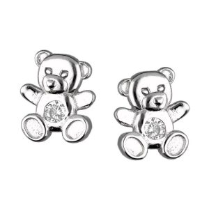 Srebrne naušnice medvjedići