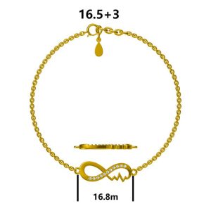 Srebrna narukvica infinity