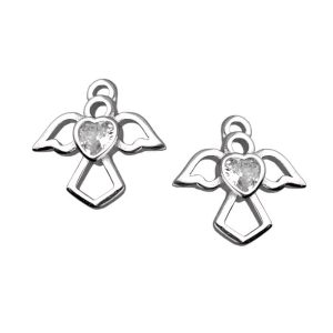 Srebrne naušnice anđeli