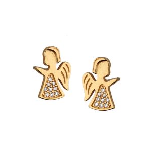 Srebrne naušnice anđeo