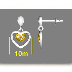 Srebrne naušnice srce