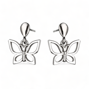 Srebrne naušnice leptir