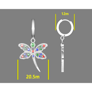 Srebrne naušnice vretence