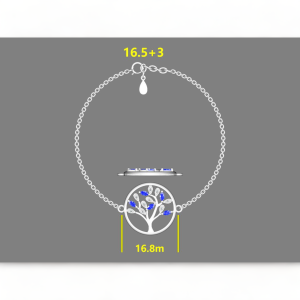 Srebrna narukvica drvo