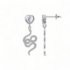 Srebrne naušnice srce