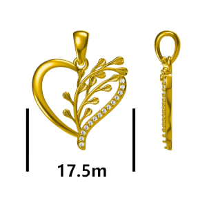 Srebrni privjesak srce