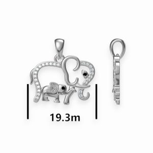 Srebrni privjesak slon