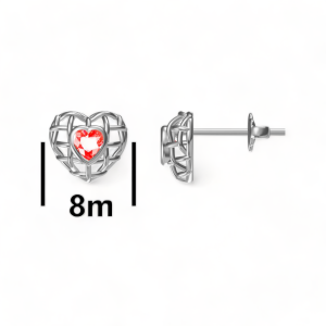 Srebrne naušnice srce