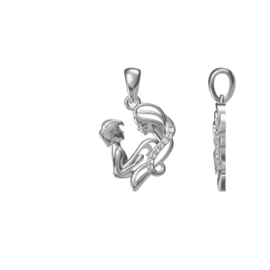 Srebrni privjesak mama i dijete