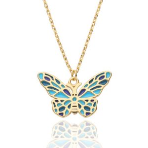 Srebrna ogrlica leptir