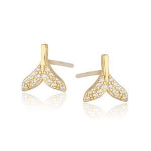 Srebrne naušnice kitov rep