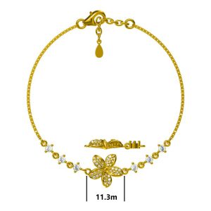 Srebrna narukvica cvijet