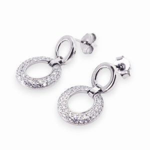 Srebrne naušnice krugovi