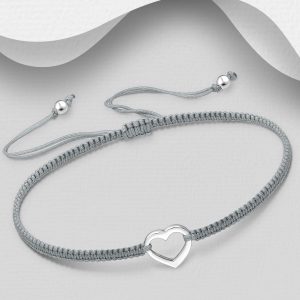 Narukvica srebro srce