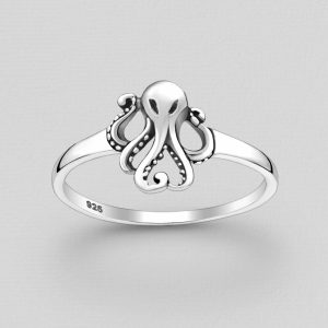 Srebrni prsten hobotnica