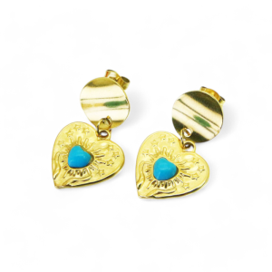 Naušnice od pozlaćenog čelika