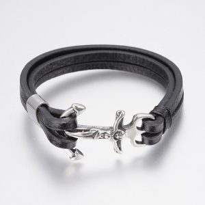 Narukvica čelik i koža