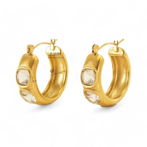 Naušnice od pozlaćenog čelika