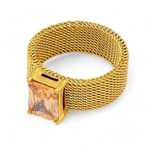 Prsten od pozlaćenog čelika