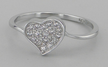 Srebrni prsten srce-SR13292